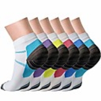 compression socks women amp; men 6 pairs 15-20 mmhg is best graduated athletic for running,  flight travel,  pregnant,  cycling,  crossfit -boost performance,  flexibility,  durability(multi 16, l/xl)