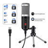 Computer Condenser Microphone PC USB Port Studio Device Sound Card Karaoke DJ Live Recording