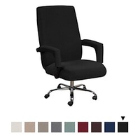 Computer Office Chair Cover Gaming Chair Stretch Chair Slipcover Plain Solid Color Durable Washable Furniture Protector miniinthebox