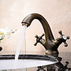 Contemporary Antique Modern Centerset Widespread Ceramic Valve Two Handles One Hole Antique Copper,  Bathroom Sink Faucet