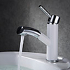 Contemporary Art Deco/Retro Centerset Pullout Spray Ceramic Valve Single Handle One Hole Chrome,  Bathroom Sink Faucet