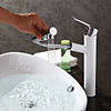 Contemporary Art Deco/Retro Centerset Pullout Spray Ceramic Valve Single Handle One Hole Painting,  Bathroom Sink Faucet