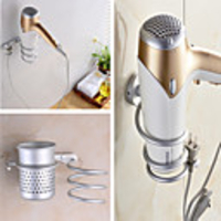Contemporary Bathroom Hair Dryer Aluminum - Wall Mounted for Home and Hotel Bathroom