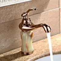 Contemporary Modern Centerset Widespread Ceramic Valve Single Handle One Hole Rose Gold,  Bathroom Sink Faucet