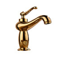 Contemporary Modern Centerset Widespread Ceramic Valve Single Handle One Hole Ti-PVD,  Bathroom Sink Faucet