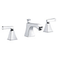 Contemporary Modern Widespread Widespread Ceramic Valve Two Handles Three Holes Chrome,  Bathroom Sink Faucet