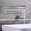 Contemporary Pot Filler Ceramic Valve Chrome Wall Mounted Kitchen faucet - Single Handle One Hole Chrome Pot Filler Wall Mounted Contemporary Kitchen Taps