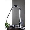 Contemporary Pull-out/­Pull-down Deck Mounted Pullout Spray with Ceramic Valve Single Handle One Hole for Chrome,  Kitchen faucet