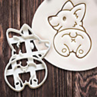 Cookie Cutters Mold Cute Corgi Dog Shaped Biscuit Baking Tool Kitchenware Bakeware DIY Tool for Kids Hand Mold