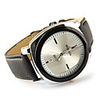 Cool Fashion Decor Dials PU Leather Band Women Men Watch - Black
