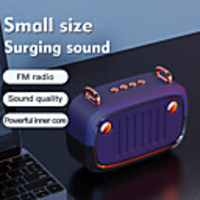 Cool Portable Bluetooth V5.0 Speaker Long Worktime Outdoor Loudspeaker Support TF Card/U Disk/FM Radio Wireless Column