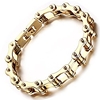 cool style mens heavy gothic 10mm wide bike polished 316l stainless steel motorcycle chain bracelet yellow