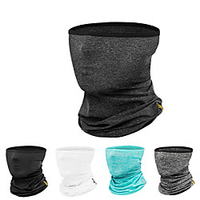 CoolChange Neck Gaiter Neck Tube Pollution Protection Mask Solid Color UV Resistant Breathable Sweat-wicking Bike / Cycling Dark Grey White Light Grey Lycra for Men
