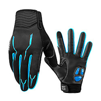 CoolChange Winter Touch Gloves Anti-Slip Reflective Waterproof Windproof Full Finger Gloves Sports Gloves Fleece Black / Red Black Black / Blue for Road Cycling Outdoor Exercise Cycling / Bike