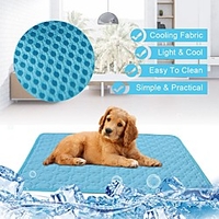 cooling mat for dogs cats ice silk pet self cooling pad blanket self-cooling mattress pad for pet beds/kennels/couches/floors/car seats(gray) (xl) miniinthebox