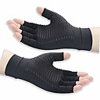 copper arthritis gloves for women and men - high copper content compression gloves for pain relief of swelling, hand pain,  tendinitis and arthritis(black,  small)