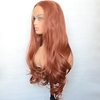 Copper Red Synthetic Lace Front Wig Wave Heat Resistant Fiber Natural Hairline Cosplay For Women miniinthebox