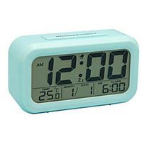 Cordless Digital Alarm Clock,  Smart Sensor Night Light,  Date,  Snooze,  Temperature,  12/24Hr switchable,  Simple Operation,  for Kids/Heavy Sleepers/Bedroom/Travel