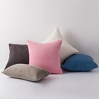 Corn Textured Striped Throw Pillow Covers Solid Decorative Square Throw Pillows Cases Cushion Cover for Living Room Bedroom miniinthebox