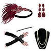 Cosplay Charleston Vintage 1920s The Great Gatsby Costume Accessory Sets Gloves Necklace Flapper Headband Women