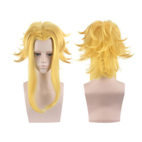 Cosplay Costume Wig Cosplay Wig All·Might My Hero Academia / Boku No Hero Straight Layered Haircut Wig Short Yellow Synthetic Hair 16 inch Men