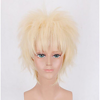Cosplay Costume Wig Cosplay Wig Bakugou Katsuki My Hero Academy Battle For All / Boku no Hero Academia Wavy kinky Straight Asymmetrical With Bangs Wig Blonde Short Light Blonde Synthetic Hair 8 inch