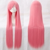 Cosplay Costume Wig Cosplay Wig Natural Straight With Bangs Wig Long A15 A16 A17 A18 A19 Synthetic Hair 40 inch Women