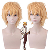 Cosplay Costume Wig Cosplay Wig Teru Minamoto Toilet-bound Hanako-kun kinky Straight Short Bob With Bangs Wig Very Long Yellow Synthetic Hair 30 inch Women