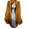 Cosplay Costume Wig Synthetic Wig Cosplay Wig Krul Tepes Seraph of the End Straight Cosplay With 2 Ponytails Wig Blonde Long Light Blonde Pink Orange Synthetic Hair 28 inch Women
