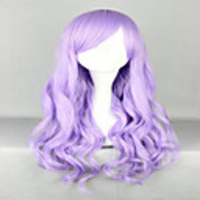 Cosplay Costume Wig Synthetic Wig Cosplay Wig Wavy Wavy With Bangs Wig Very Long Purple Synthetic Hair Women