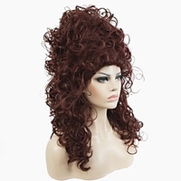 Cosplay Costume Wig Synthetic Wig Curly Curly Wig Long Dark Auburn33 Synthetic Hair Women