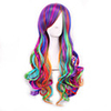 Cosplay Costume Wig Synthetic Wig Curly Curly Wig Rainbow Synthetic Hair Women