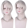 Cosplay Costume Wig Synthetic Wig Rui Demon Slayer Natural Straight With Bangs Wig Medium Length White Synthetic Hair 14 inch Women