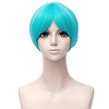 Cosplay Costume Wig Synthetic Wig Straight Asymmetrical Wig Short Green Synthetic Hair 12 inch Men