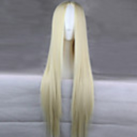 Cosplay Costume Wig Synthetic Wig Straight Straight Asymmetrical Wig Blonde Long Cream Synthetic Hair 28 inch Women