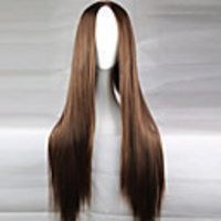 Cosplay Costume Wig Synthetic Wig Straight Straight Asymmetrical Wig Long Light Brown Dark Brown Black1B Blonde Red Synthetic Hair 28 inch Women
