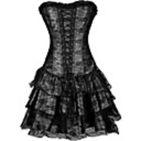 Cosplay Steampunk Retro Victorian 18th Century Vacation Dress Dress Overbust Corset Women