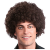 Cosplay Wig Afro Jerry Curl Asymmetrical Wig Short Brown Synthetic Hair Men