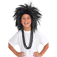 Cosplay Wig Crazy Natural Straight Pixie Cut Wig Short Natural Black Synthetic Hair Men