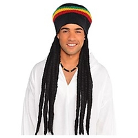 Cosplay Wig Dreadlock Curly Pixie Cut Wig Very Long Black Synthetic Hair Men