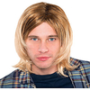 Cosplay Wig Grunge Curly Pixie Cut Asymmetrical Wig Short Light golden Synthetic Hair Men