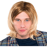 Cosplay Wig Grunge Curly Pixie Cut Asymmetrical Wig Short Light golden Synthetic Hair Men