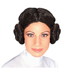 Cosplay Wig Leia Curly Plaited Middle Part Wig Short Black Synthetic Hair Women