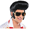 Cosplay Wig Rock Roll Straight Pixie Cut Wig Short Black Synthetic Hair Men