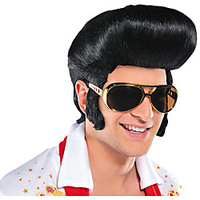 Cosplay Wig Rock Roll Straight Pixie Cut Wig Short Black Synthetic Hair Men