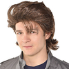 Cosplay Wig Steve Harrington Loose Curl Asymmetrical Wig Short Brown Synthetic Hair Men