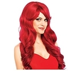 Cosplay Wig Wavy Long Red Curly Asymmetrical Wig Very Long Red Synthetic Hair Women
