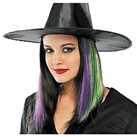 Cosplay Wig Witch Witch Straight Pixie Cut Wig Medium Length Rainbow Synthetic Hair Women