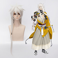 Cosplay Wigs / Synthetic Wig Straight Style Layered Haircut Capless Wig Silver Synthetic Hair 40 inch Men