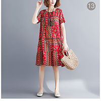 cotton and linen dress women